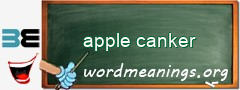 WordMeaning blackboard for apple canker